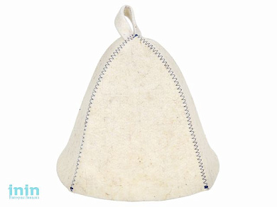 Шапка для бани, Классика, "Цветной зигзаг", HOT POT из войлока