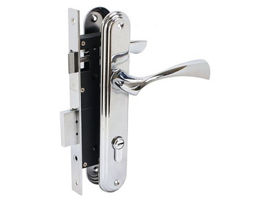 Замок врезной с/руч БУЛАТ ЗВ4-1.03.04 НОМОС хром 5 перф.кл.