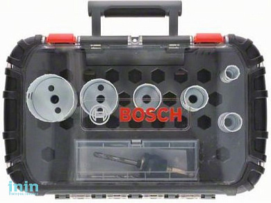 Набор коронок биметаллических BOSCH PROGRESSOR 9 шт. (универсальные, размеры 20, 25, 32, 38, 51, 64 мм., для сантехника)