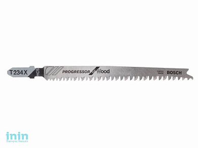 Пилка лобз. по дереву T234X (5 шт.) BOSCH (пропил с толстой и тонкой стенкой, быстрый рез в материале любой толщины)