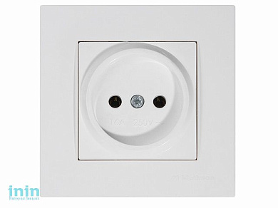 Розетка 1-ая (скрытая, б/з) белая, RITA, MUTLUSAN (16 A, 250 V, IP 20)