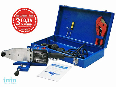 Сварочный аппарат для полимерных труб Solaris PW-1500, 1500Вт