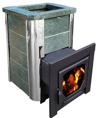 Печь Варвара Сказка (облицовка Талькохлорит) удлиненная топка