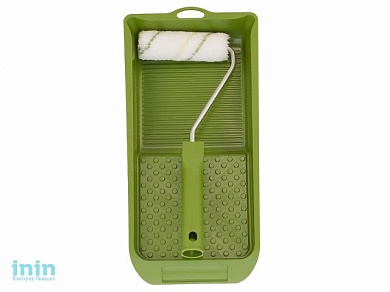 Набор малярного инструмента валик микрофибра 100мм, ванночка COLOR EXPERT (защита древесины)