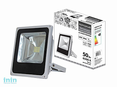 Прожектор светодиодный СДО50-2-Н 50 Вт, 6500 К, серый (TDM)