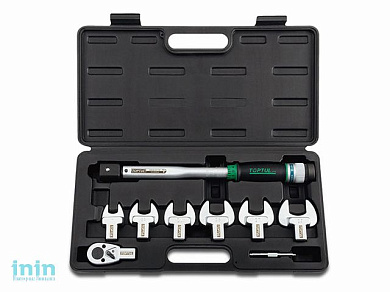 Ключ динамометрич. 10-80 Н/м 1/2" + рожковые насадки 17-29мм TOPTUL (GAAI0801)