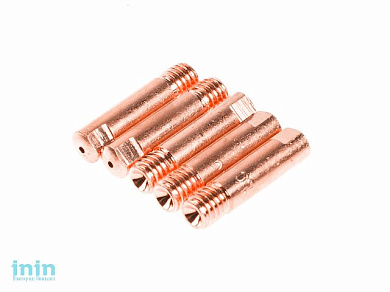 Трубка контактная Ф 1.0 мм M6х25 мм E-Cu (набор 5 шт) SOLARIS (контактный наконечник)