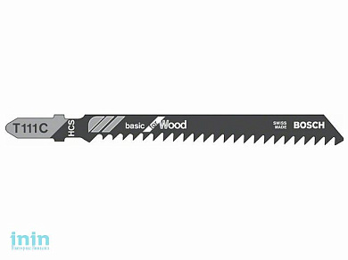 Пилка лобз. по дереву T111C (1 шт.) BOSCH (пропил прямой, грубый, для базовых работ)