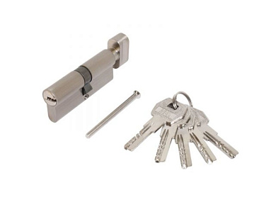 Евроцилиндр с вертушкой Стандарт MAX 80-5K SN (перф.ключ, 5ключей, Длина цилиндра 80 (35*10*35))