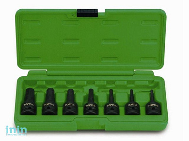 Набор бит шестигр. под головку 1/2" ударных 7пр. TOPTUL (GDAI0702)