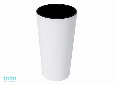 Кашпо для цветов со вставкой Камелия, 1,5 л, белый, GARDENPLAST