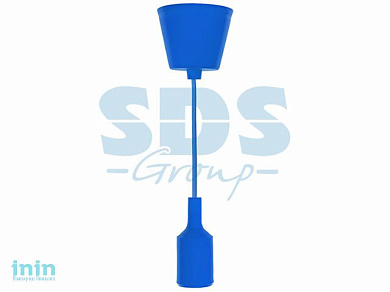 Патрон силиконовый E27 со шнуром 1 м синий REXANT