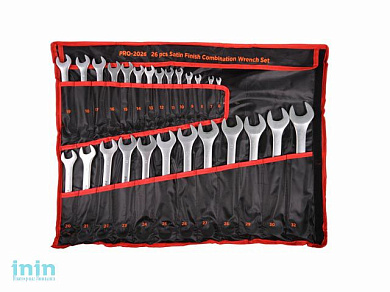 Набор ключей комбинир. 6-32мм 26шт PRO STARTUL (PRO-2026) (на полотне, матовый хром)