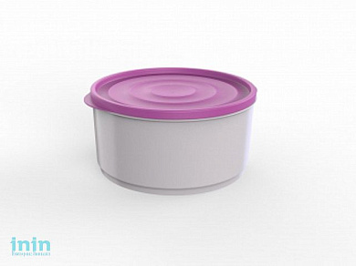 Контейнер круглый Lana, 2,4 л, сиреневый туман, BEROSSI (Изделие из пластмассы. Литраж 2.4 л  . Размер 217 х 199 х 101 мм)