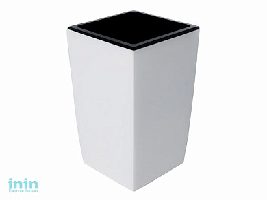 Кашпо для цветов со вставкой Жасмин, 1,5 л, белый, GARDENPLAST