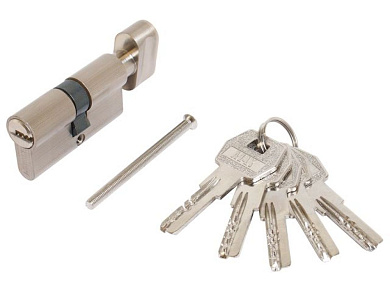 Евроцилиндр с вертушкой Стандарт MAX 60-5K SN (перф.ключ, 5ключей, Длина цилиндра 60 (25*10*25))