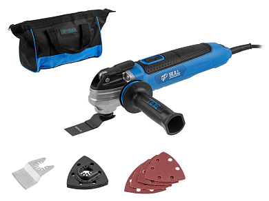 Многофункциональный инструмент (реноватор) BULL SM 3030 QE в кор. + набор оснастки (3°, конст. электр., рег. об., 11 000-20 000 об/мин, OIS/OQIS, сумка)