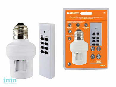 Комплект для беспроводного управления освещением ПУ3-П1.1-Е27 (1 приемник) "Уютный дом" TDM