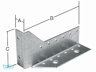 Опора балки правая 25х140x76 мм OB R белый цинк STARFIX