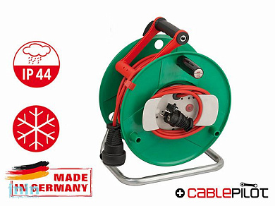 Удлинитель на катушке 40м (1 роз., 3.3кВт, кабель до -35С, с/з) Brennenstuhl Garant (3,3кВт, 3х1,5мм2, степень защиты: IP44, для сада)