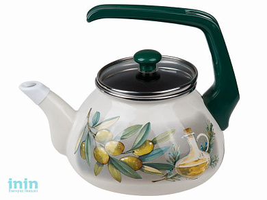 Чайник стальной эмалированный, 2.2 л, серия Олива, PERFECTO LINEA (подходит для всех типов плит, включая индукцию)