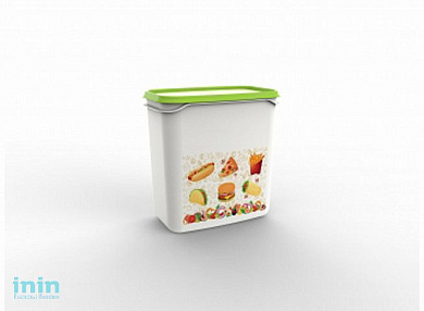 Контейнер Good day, 1,5 л, салатный, BEROSSI (Изделие из пластмассы.   Размер 160 х 101 х 163 мм)