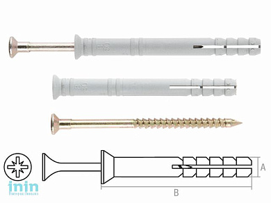 Дюбель-гвоздь 10х160 мм полипропилен потай (5 кг.) STARFIX