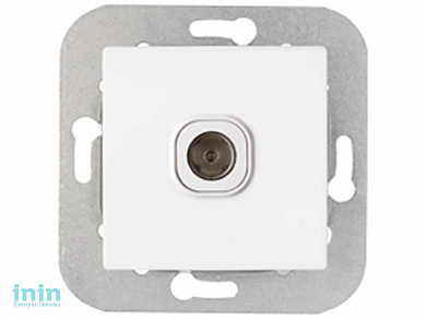 Розетка 1-ая телевизионная (скрытая) белая, Уют, Bylectrica (Розетка  ТР-047 Гарантийный срок:24 месяца)