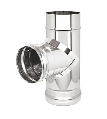 Тройник нерж. (AISI 430/0,8мм) 90* д.115