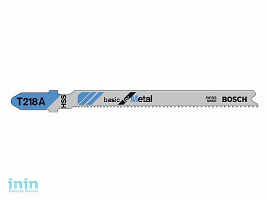 Пилка лобз. по металлу T218A (1 шт.) BOSCH (пропил криволинейный, тонкий, для базовых работ)