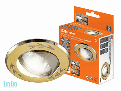 Светильник встраиваемый поворотный СВ 02-01 MR16 50Вт G5.3 мат.золото/никель TDM