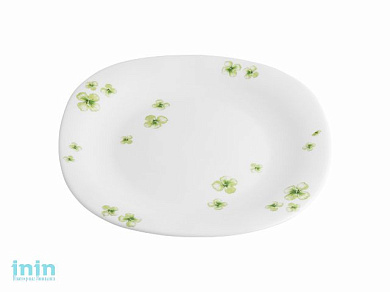 Тарелка десертная стеклокерамическая, 205 мм, квадратная, серия DEWDROPS (Капли росы), DIVA LA OPALA (Quadra Collection)