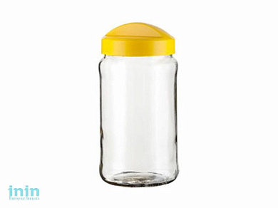 Банка для сыпучих продуктов Avena 1,5 л, солнечный, BEROSSI (Изделие из стекла и пластмассы. Литраж 1.5л)