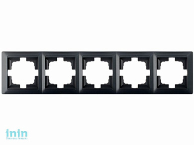 Рамка 5-местная графит, Стиль, Bylectrica (пятиместная Гарантийный срок:24 месяца)