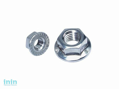 Гайка М10 с фланцем, цинк, кл.пр. 6, DIN 6923 (50 шт в пласт. конт.) STARFIX