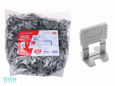 Основа д/укладки плитки узкая с резьбой 1мм (500шт в уп.) Tayg