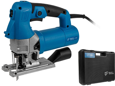 Лобзик электрический BULL ST 1301 в чем. 800 Вт, 800-2600 ход/мин, до 135 мм (Кабель 4 м, подсветка, литая алюминиевая платформа, работа с пылесосом, быстрозажим. патрон)