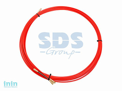 Протяжка кабельная (мини УЗК в бухте), стеклопруток, d=3,5 мм 5 м красная (REXANT)