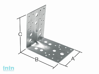 Уголок крепежный усиленный 65х90x90 мм KUU 1.8 мм белый цинк STARFIX