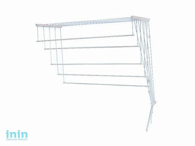 Сушилка для белья потолочная стальная 2,5 м, 5 стержней, белая, PERFECTO LINEA (5 стержней)
