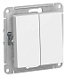 Выключатель 2-клавишный проходной Schneider Electric Atlas Design ATN000165