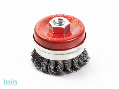 Щетка д/шлиф.маш. "чашка" косич.  75мм усиленная GEPARD (GP0860-75) (M14 в блистере)