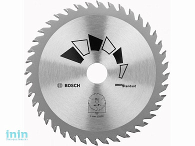 Диск пильный 160х20 мм 40 зуб. по дереву STANDARD BOSCH (твердоспл. зуб)
