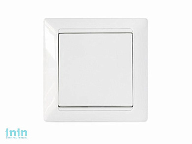 Выключатель 1 клав. (cкрытый, 10А) белый, Стиль, Bylectrica (Выключатель одноклавишный скрытой установки в комплекте с рамкой Гарантийный срок:24 меся