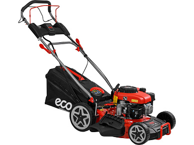 Газонокосилка бензиновая ECO LG-645 E самоходная (4 л.с., шир. 46 см, самоходная, электростарт, мульчир., стальн. корпус, травосборник 60 л)