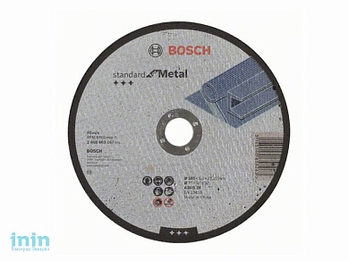 Круг отрезной 180х3.0x22.2 мм для металла Standart BOSCH