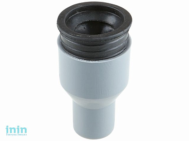 Переход на чугун для внутренней канализации в комплекте с манжеткой 50/75 РосТурПласт (Переход с чугуна на пластик 75х50 с манжетой.)