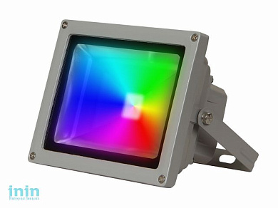 Прожектор светодиодный PFL -RGB-C/GR  20w  IP65Jazzway драйвер в комплекте (Настраиваемый Цветной +пульт  в комплекте. серый корпус)