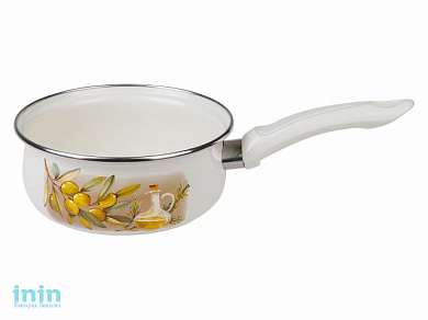 Ковш стальной эмалированный, 1.3 л, серия Олива, PERFECTO LINEA (подходит для всех типов плит, включая индукцию)