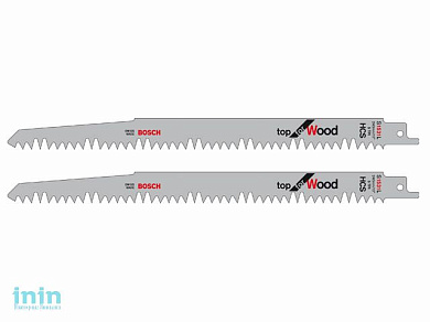 Пилка сабельная по дереву S 1531 L (2 шт.) BOSCH (пропил прямой, грубый, быстрый рез)